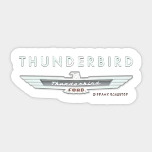 Thunderbird Emblem w Type Embossed Sticker